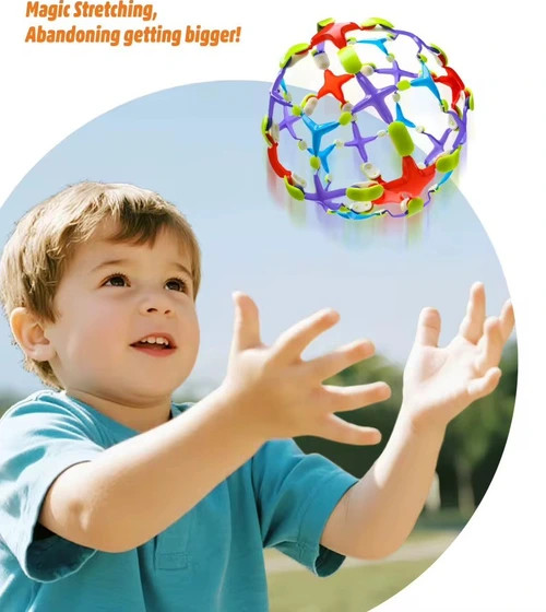 فیجت توپ دستورزی جمعشونده کودک | اسباببازی حرکتی و مهارتی(رنگ رندوم)
