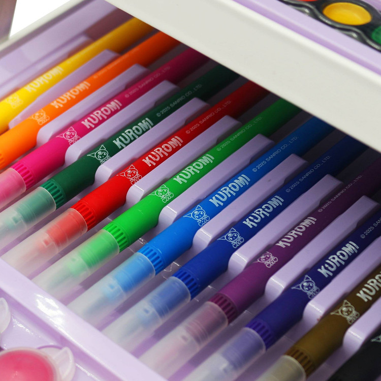 ست تحریر ۱۶۰ تکه چمدانی کرومی ساندریو اورجینال | Kuromi Stationery Set