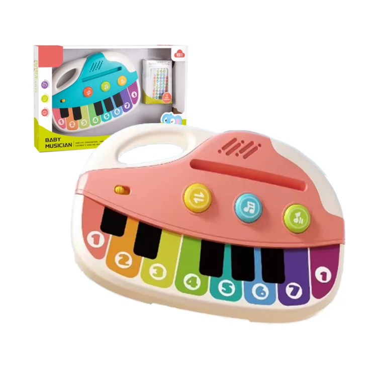 ارگ اسباببازی موزیکال کودک مدل Baby Musician با نور و کلیدهای آهنگ