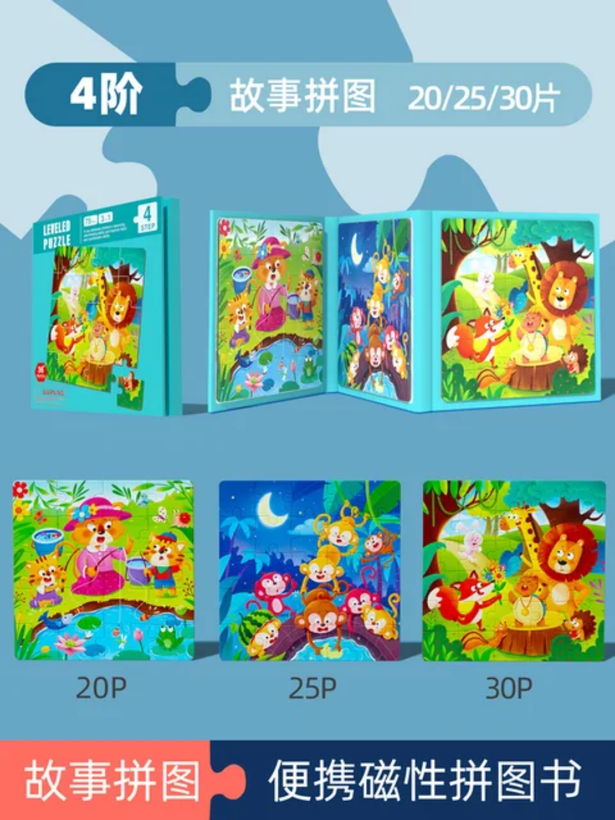 پازل مگنتی کتابی 3 صفحه ایی(5 مرحله)